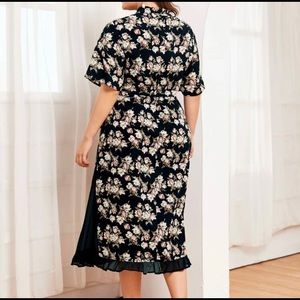 Floral print midi dress
